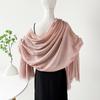 Summer Versatile Cotton and Linen Scarf Shawl Lengthened Solid Color Yarn Shawl Sunscreen Shawl Simple Scarf Silk Scarf Women
