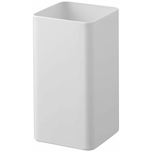 Yamazaki Kitchen Tool Stand, Square, White, Approx. W9.5 X D9.5 X H18cm, Plate, Compact Yet Large Capacity, 5183