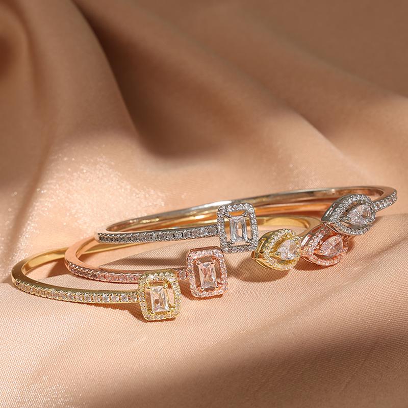 Luxuriöse und elegante Wassertropfen-Dekorarmbänder aus Zirkonia, geeignet für Sommerreisen von Frauen und modische Zirkonia