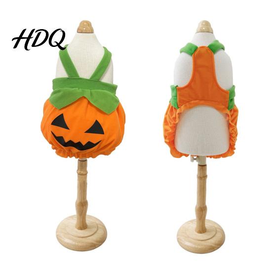 Kürbisdruck Haustierweste Lustiges Halloween Hundekostüm Weiche Polyesterkleidung mit Atmungsaktivem Kleid Bequemer Gurt Dekorative Welpenkleidung