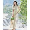 TERRE BLEUE Women's Summer T-shirt & Wide Leg Pants Set