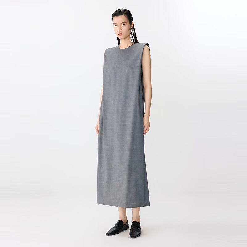 JNBY 2025 Summer Sleeveless Round Neck Wool Dress