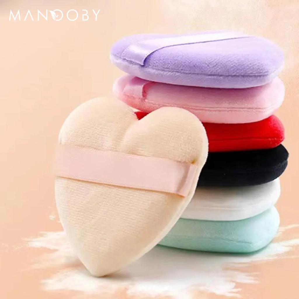 3pcs Soft Velvet Makeup Sponge Heart Shape Powder Puff Face Mini Makeup Foundation Eyesshadow Cosmetic Puffs Makeup Puff Tools