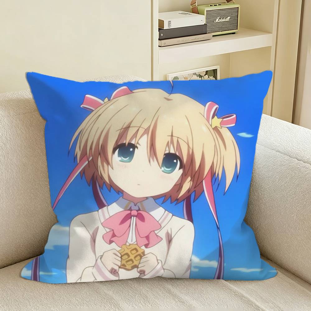YK Anime KKomari Kamikita Square Sofa Pillow Cover Solid Color Living Room Home Decor Cushion Case
