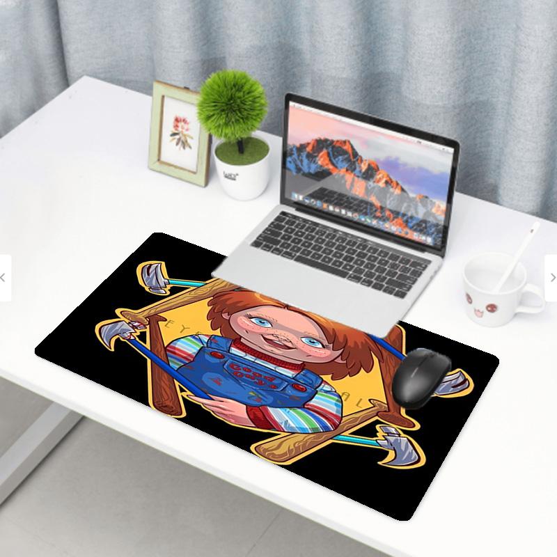 Chucky Print Mouse Pad, Anti‑Slip Desktop keyboard Mat, for PC Laptop Gaming Working Daily Use, Cool Festival Surprise Gift