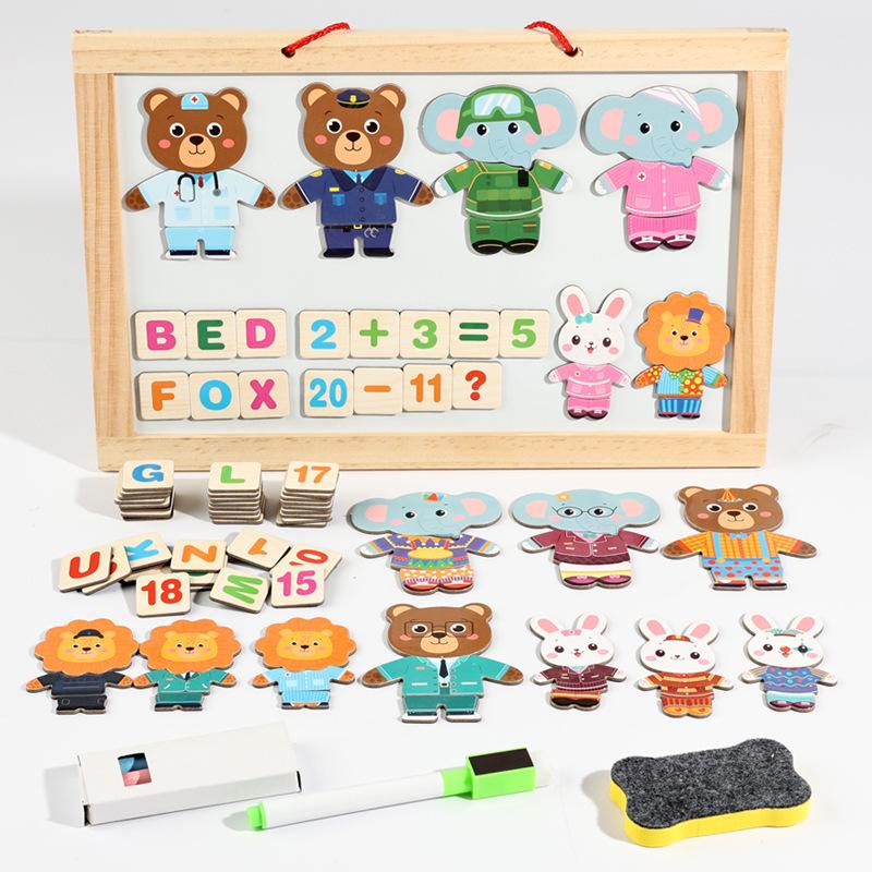 

Wooden Animal Dress-Up Puzzle for Kids: DIY Educational Toy