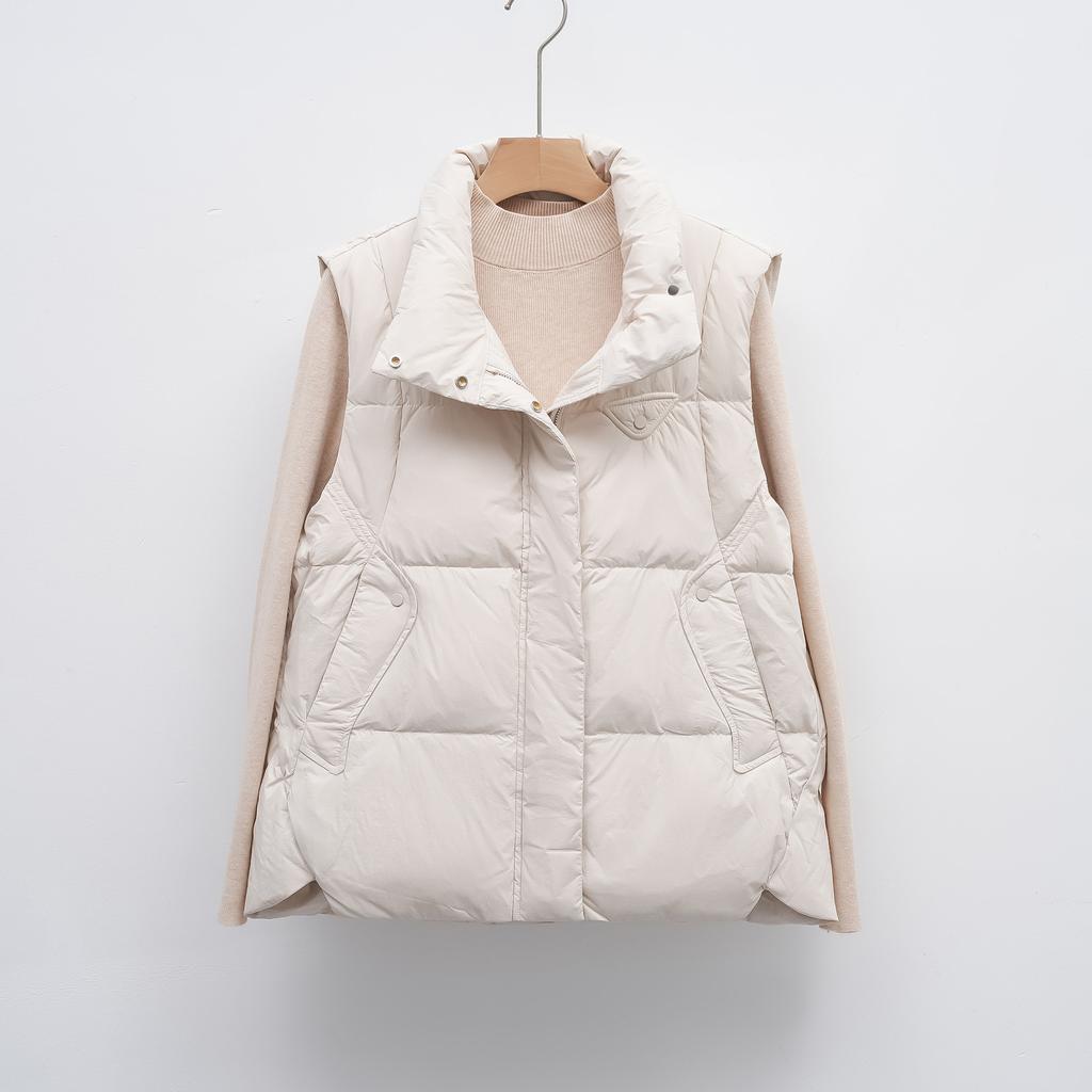 Down jacket down autumn and winter new women's down vest sleeveless vest Korean loose coat