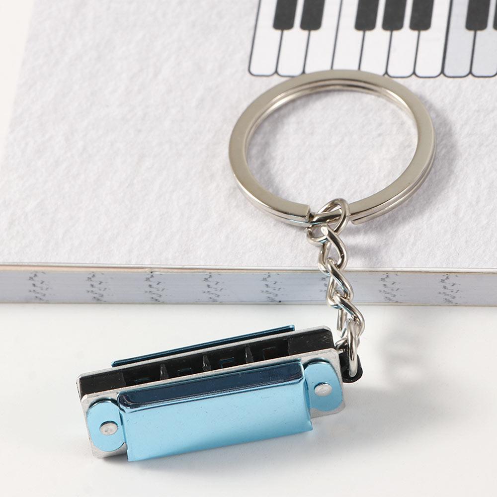 Woodwind Instruments Bag Pendant Harmonic Keyring Hanging Pedants Keys Holder Harmonica Keychain