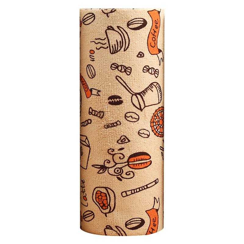 20pcs/roll Multifunctional Printed Tearable Cleaning Cloths, Microfiber Disposable Kitchen Dish Towels for Home Cleaning 25*25cm 20 pieces