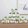 Cartoon Ornament Ceramics Handmade Garden Supplies Flowerpot Succulent Potted Bonsai Accessories