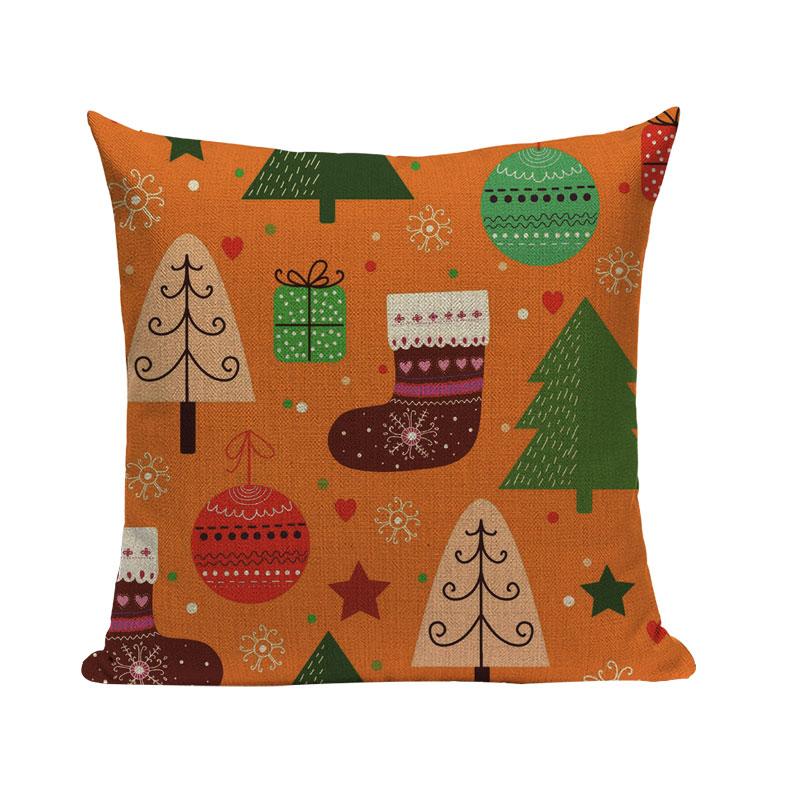 Love & Life Christmas Decorative Pillow Cover Merry Christmas Decor Cushion Covers Linen 45X45CM Noel Pillows Cases Almofadas