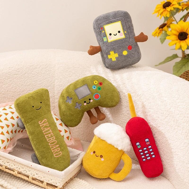 Giocattolo Peluche Controller Console di Gioco con Tessuto a Pelo Corto per Bambini e Collezionisti