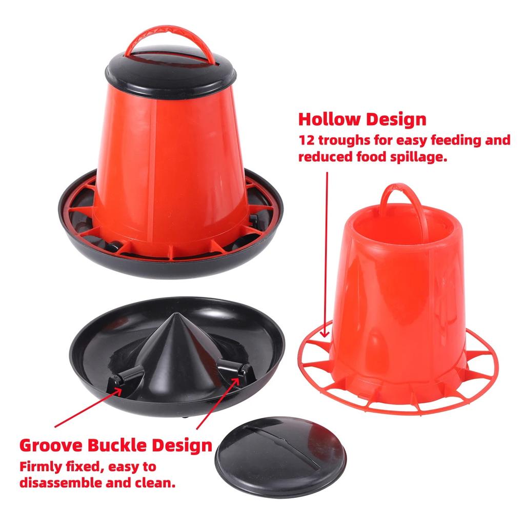 1,5 kg/3 kg/6 kg Hochwertiger automatischer Futterspender für Hühner, Wachteln, Tauben, Futterspender für Hühner, Fütterungseimer, Geflügel, Tierfütterungswerkzeuge, 1 Stück