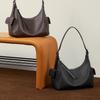 Star Same First Layer Vegetable Tanned Cowhide Happy Hobo Bag Shoulder Messenger Bag Genuine Leather Large Capacity Commuter Bag Women'S Bag