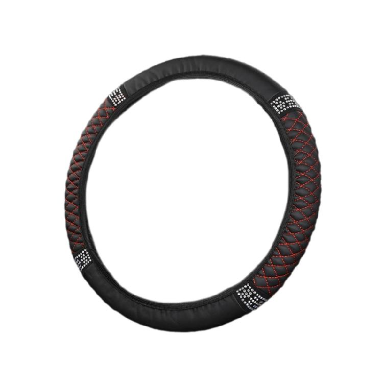 

Fashionable Diamond Encrusted Steering Wheel Cover Decorative Diamond Pattern Steering Wheel Cover Simple Installation