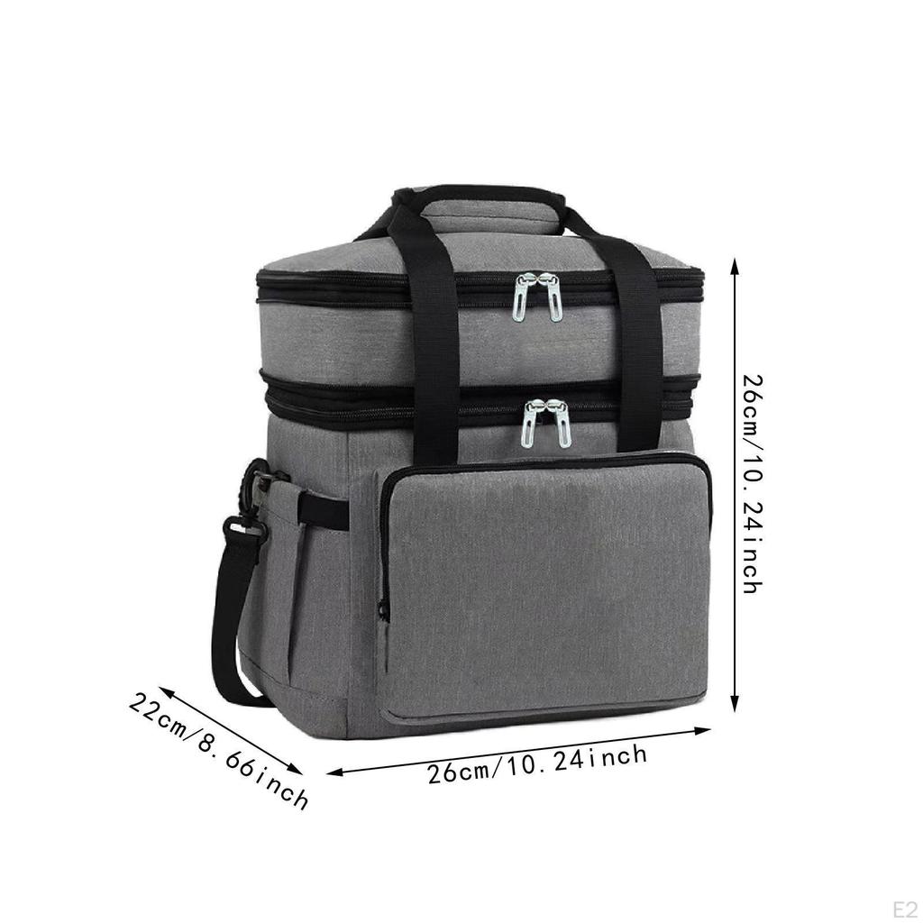 Cold Bag Expandable Container Thickened Food Double Level for Camping Office of The