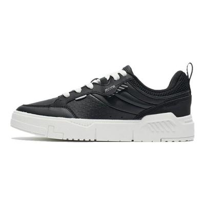 Shock Absorbing Non-Slip Wear-Resistant Low-Top Skate Shoes Women Sneakers Black AGCR236-5