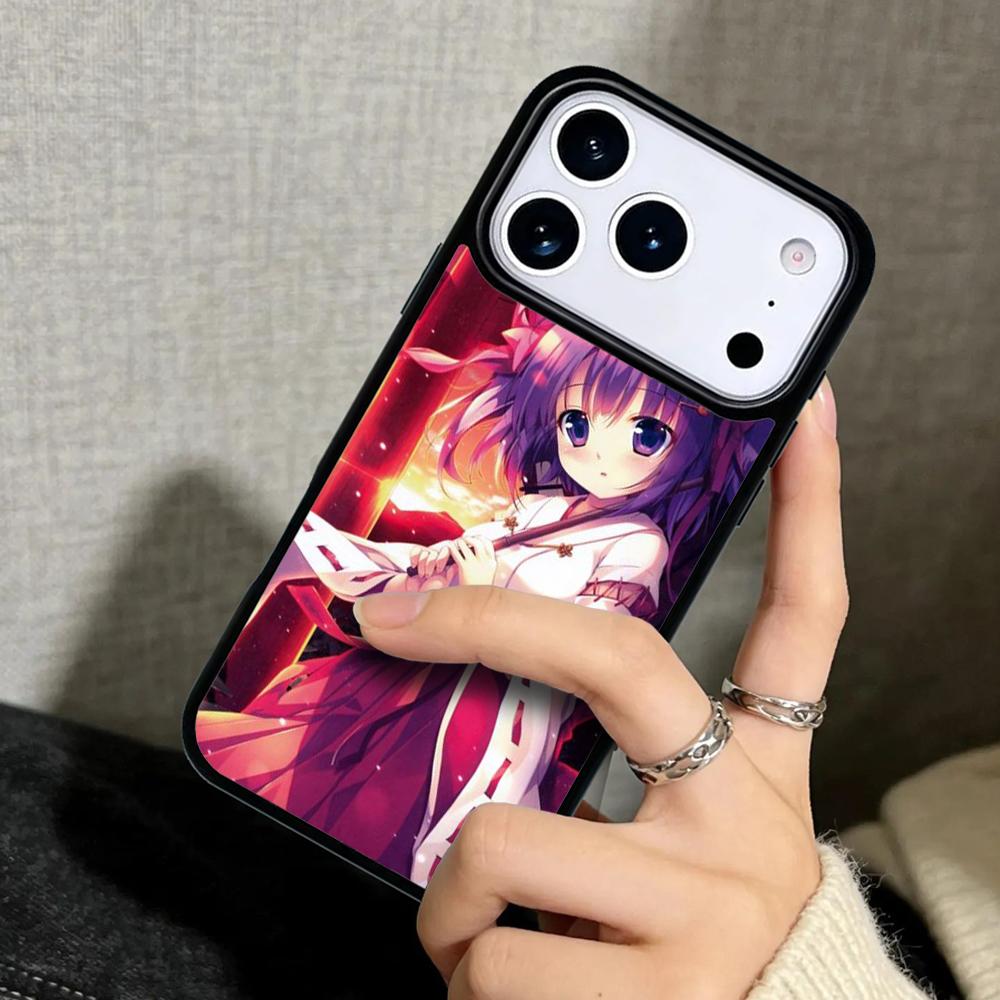 Capa Case for iPhone 17 Air 16 Pro Max 15 Plus 11 13 Mini 14 12 Back Phone Cover Japanese Style Anime Girl