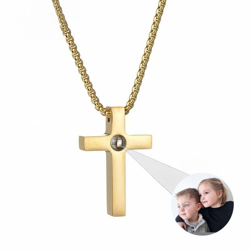 Collier Pendentif Projection 'Je t'aime' en Acier Inoxydable - 100 Langues Cadeau Saint-Valentin et Noël.