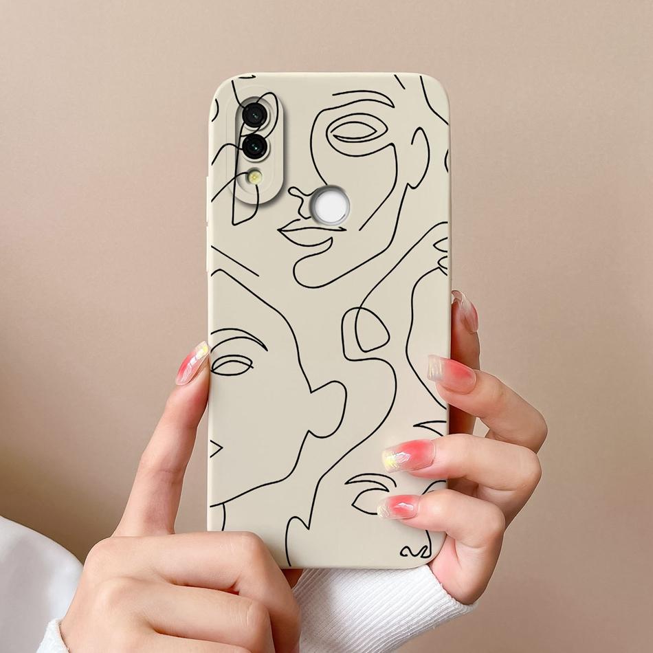 Case Cover For Redmi 7 Cartoon Soft Smooth Liquid Silicone Full Protection Anti Choc Phone Cover For Xiaomi Redmi7 Bumper Fundas