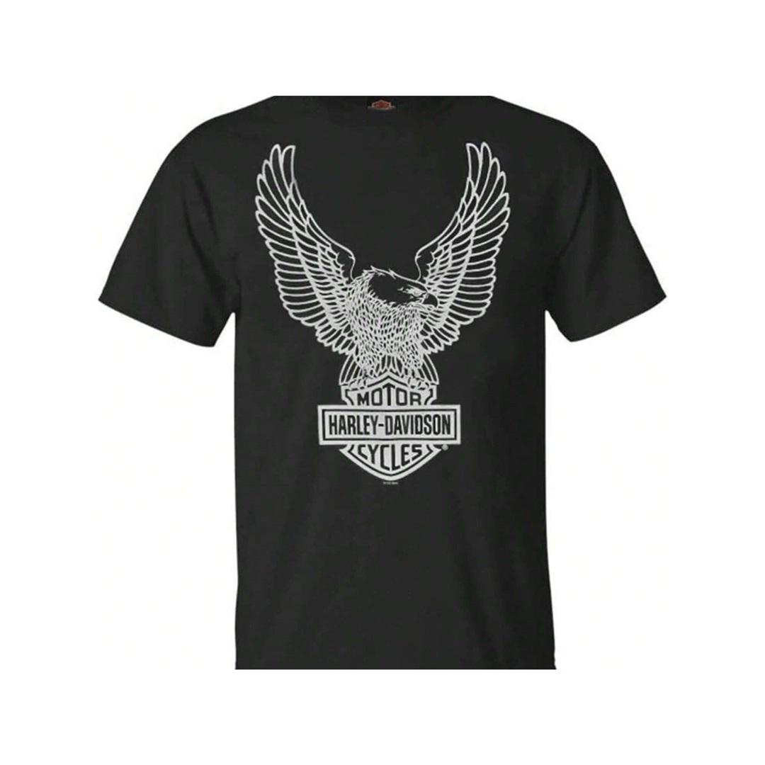 

Harley-Davidsonw Men s T-Shirt Eagle Graphic Short Sleeve Tee Black Tee Casual Cotton Oversized Y2k Streetwear Loose Female Male Clothing XXXL