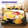 Pippi Longstocking Pattern Bedding,Quilt Set Quilt Cover Pillowcase Home Birthday Gift (1 * Duvet Cover + 2 * Pillowcase, Without Core)
