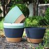 8/10Inch Hanging Planters for Indoor Outdoor Plants Self Watering Hanging Plant Pot with Saucer Plastic Flower Pots Garden Decor