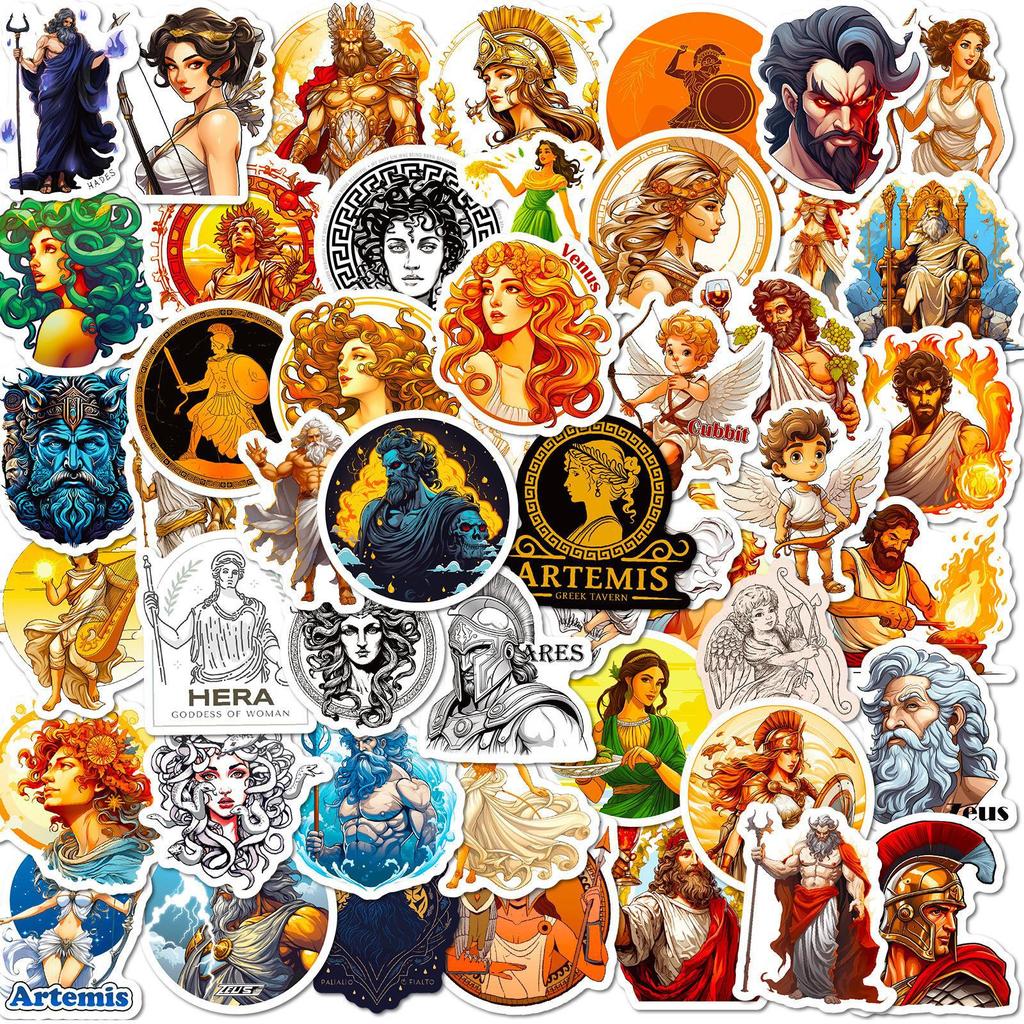50 Stickers Greek Aesthetics Myth Personality Creativity Car Mobile Phone Water Cup Decoration Sticker Waterproof