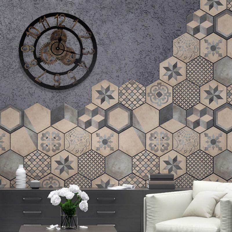 3D Retro Rustic Vintage Wooden Noiseless Steampunk Gear Wall Clock Roman Numerals