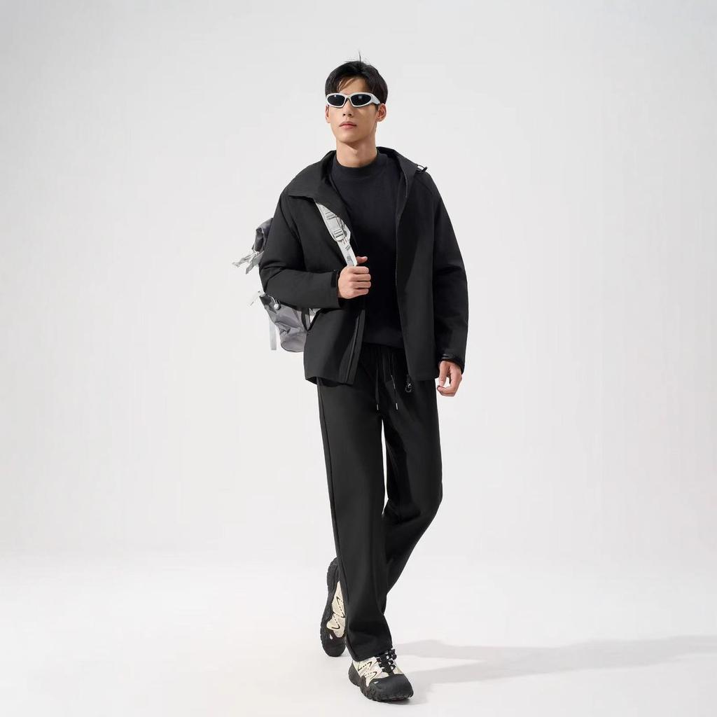 Men's and Women's Autumn Winter Fleece Lined Pants Thickened Windproof Pants for Outer Wear Cold Resistant Warm Casual Pants Plus Size Windproof Pants