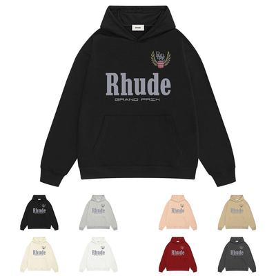 RHUDE Unisex Vícebarevná Trendy High Street Mikina s potiskem