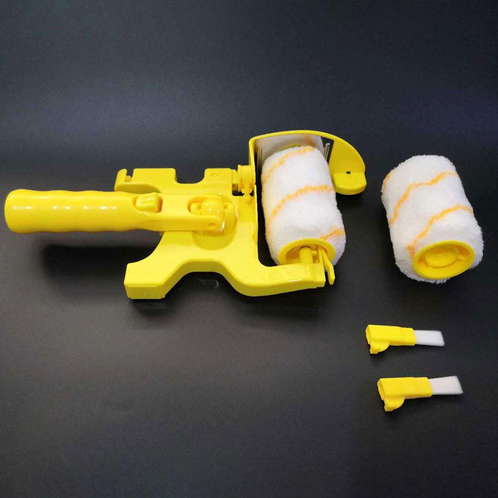 Paint Edger Roller Brush Paint Edger Roller Brush with Extra Replacement Roller Brush Wall Painting Brush Interior Paint Trimmer