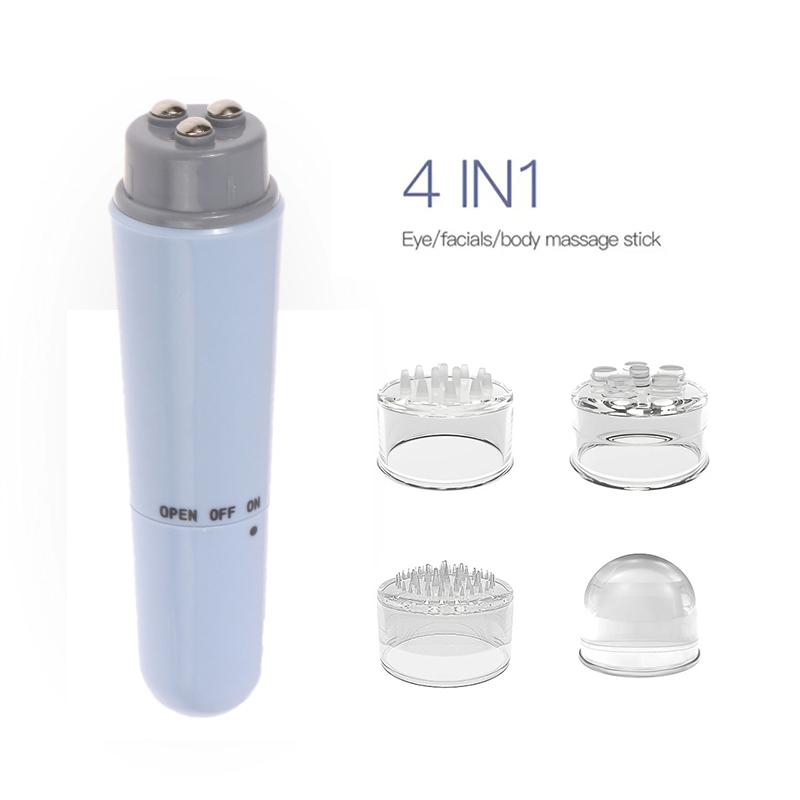 4 In 1 Mini Portable Electric Eye Massager Facial Massage Device Pen Facials Great Vibration Lift Face Massage Stick