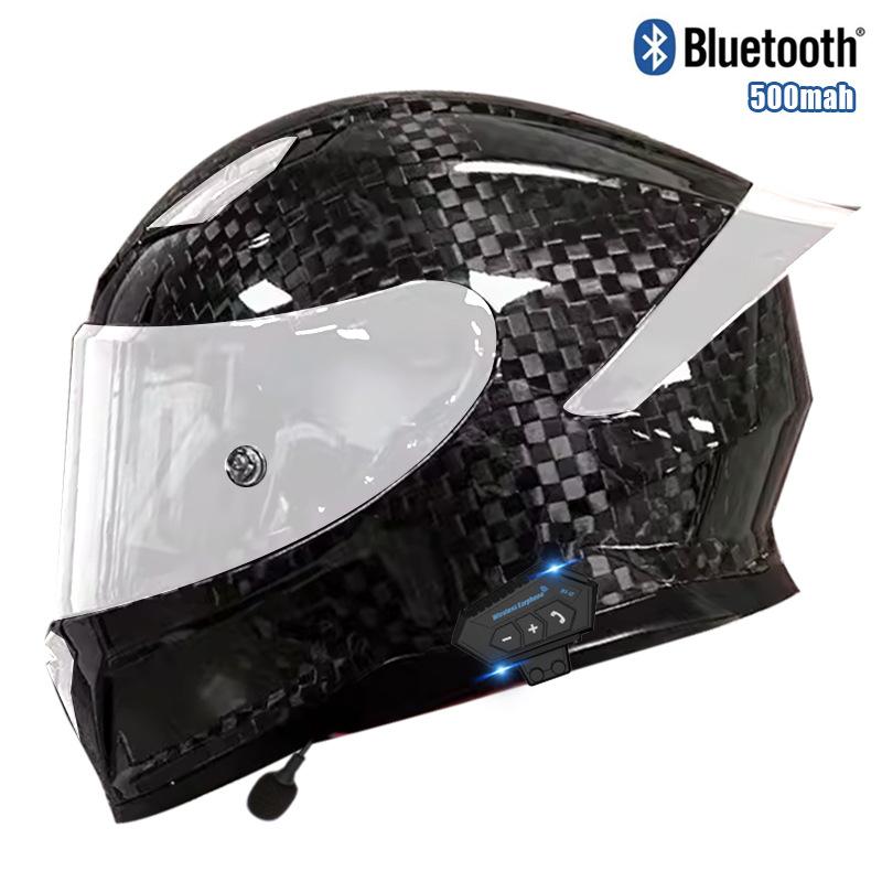 

Шолом з вуглеволокна Dot Повнолицевий шолом Легкий Локомотивний Туристичний Bluetooth Шолом для бігу Чоловічий та Жіночий Шолом на чотири сезони M