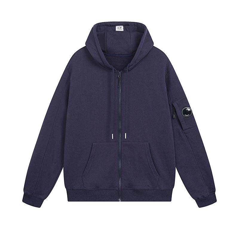 Jachetă Unisex CP Pioneer cu Fermoar și Buzunar pentru Lentile: Design Trendy Monocrom Toamnă/Iarnă