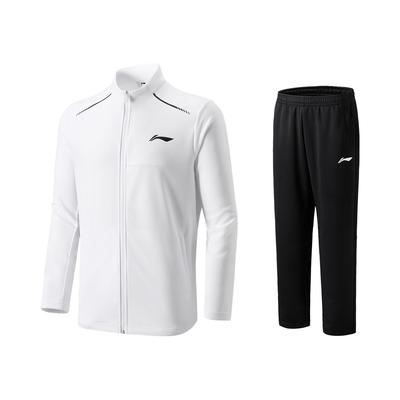 Li Ning Σειρά Μπάντμιντον Λογότυπο Μπλούζα με Όρθιο Γιακά και Μακρύ Μανίκι με Φερμουάρ Άνετο Μακρύ Παντελόνι με Κορδόνι Σετ Φούτερ Unisex σετ AWEV001-2