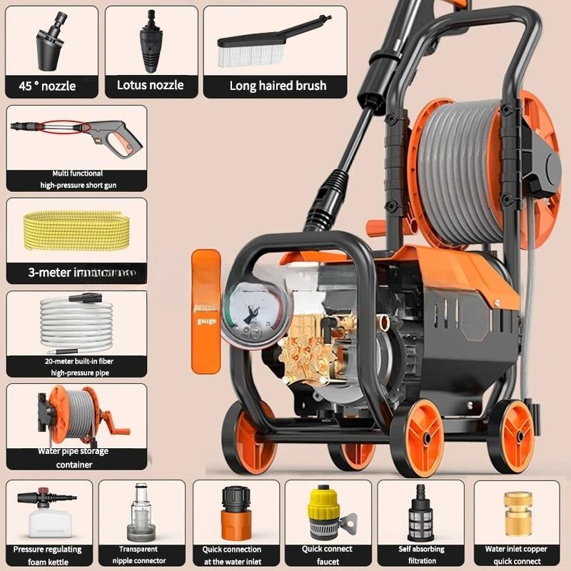 For 220 V Elektrische Reinigungsmaschine, 1200 W, Hochdruckreiniger, Haushalt, Auto, Schaumsprüher, Waschreiniger Für Die Reinig
