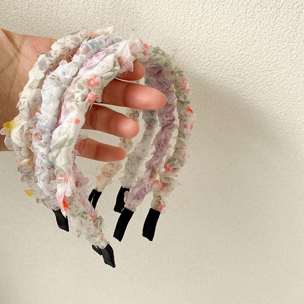 

Floral Pearls Hairband Women Hair Accessories Korean Style Headband Fold Cloth Hair Hoop красный