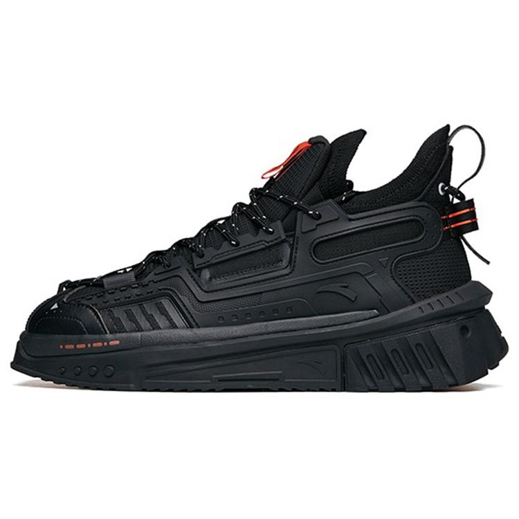 

new Anta Spy Pro Version Mid top Skateboard Shoes Men s Black Orange 39