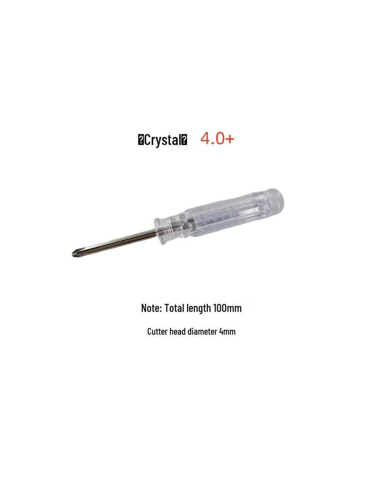 3mm Flat Head Crystal Screwdriver with Transparent Handle - Gift/Repair Tool