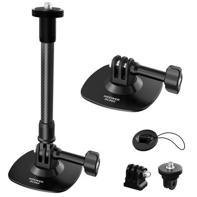 NEEWER Flexible Helmet Mount with Extension Action Camera Compatible Adhesive Action Camera Holder Base Adapter for Camera Mount Adhesive Buckle for