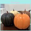Halloween Led Light Starry Night Pumpkin Resin Decor With Creative Design For Party And Home Atmosphere