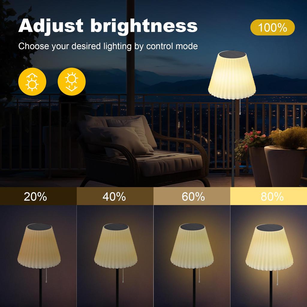 Solar Floor Lamp – OWOSALD – Black & White, RGB 19-Color, USB-C/Solar Powered – Model SFL-RGB01