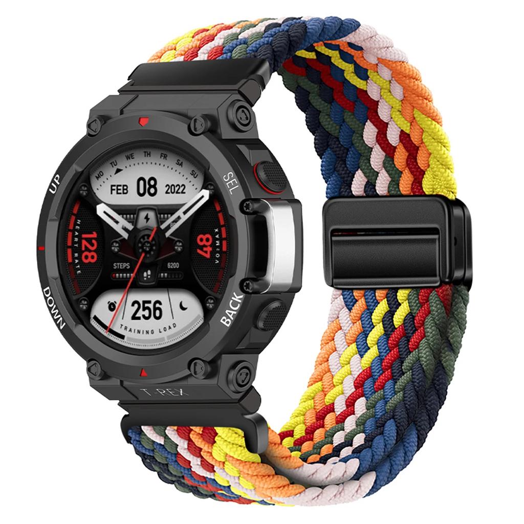 Geflochtenes Solo Loop Armband für Huami Amazfit T-Rex 3 Band Smartwatch Nylon Elastische Armbänder für Huami Amazfit T-Rex 3 Correa Band