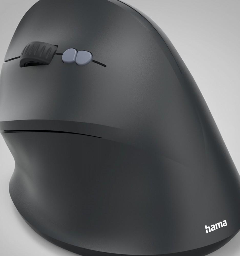 ergonomic multi-device mouse EWM-600 black left