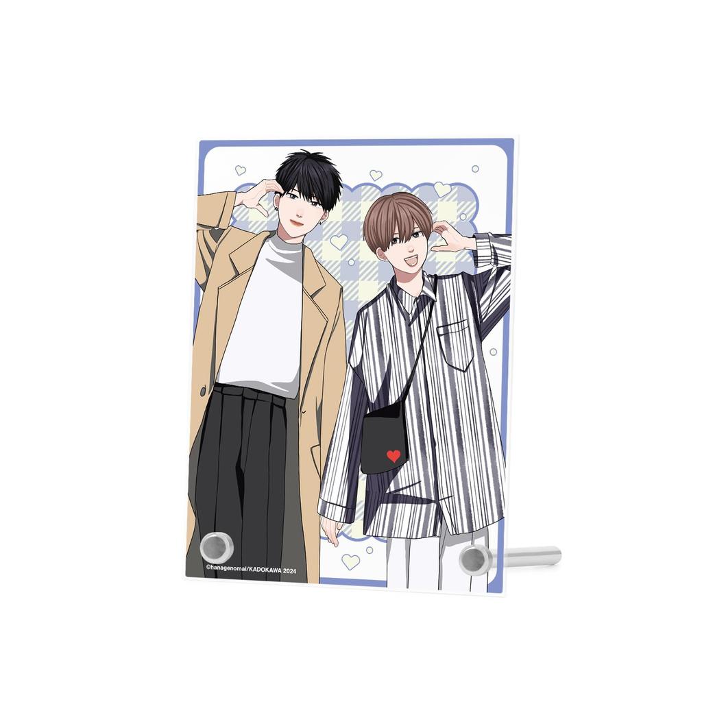 and and by Mai featuring Ken Kakimoto and Yuya Tanaka in a print sticker style A6 acrylic panel "Takayoshi-kun Amagi-kun" "My Brother's Friend"