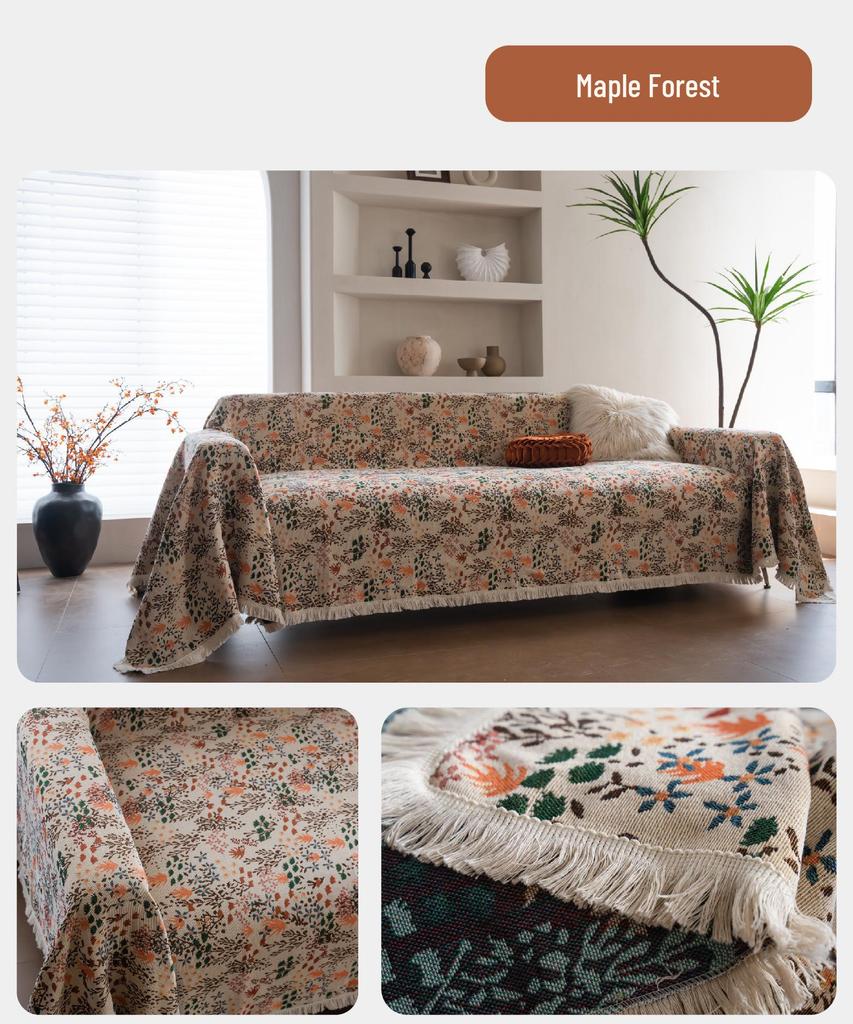 Imanqi Yun Japanische Quaste Sofabezug - Grün, Universell für alle Jahreszeiten