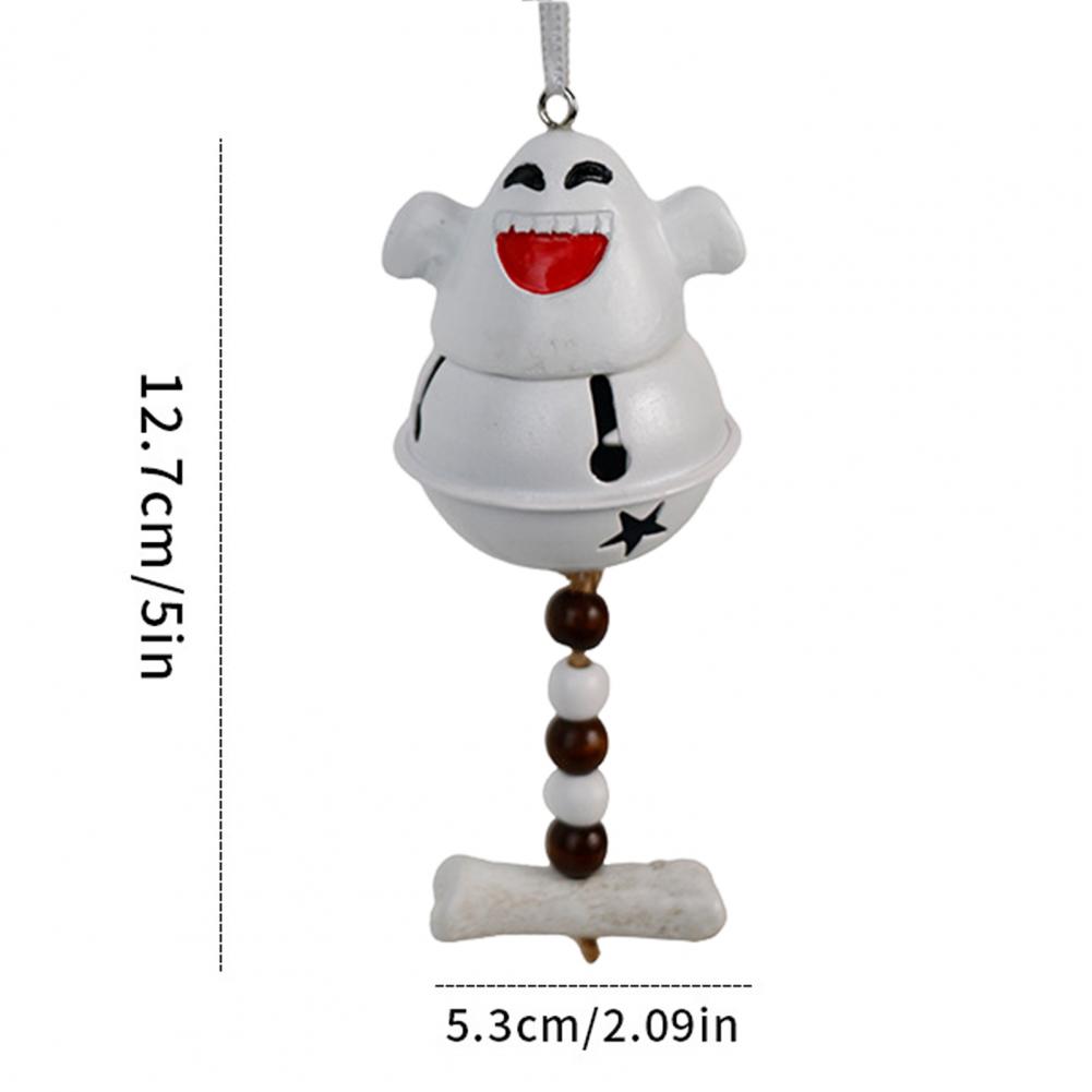 Ghost Bell Resin Hanging Ornament Halloween Mini White Ghost Decoration for Indoor Outdoor Rearview Mirror Decor