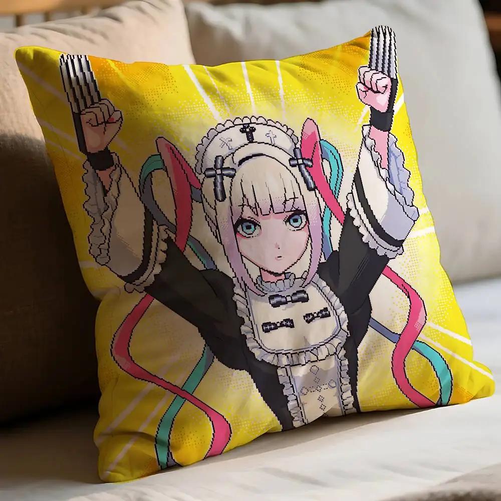 H-Needy Streamer OverloadS Pillow Case Cushion Cover Soft Cute Throw Pillow Case For Car Sofa Pillowcase Polyester With Zipper