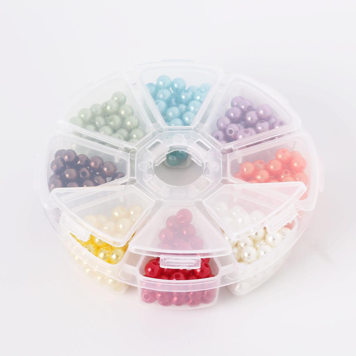 

160-1500 шт./кор. 4/6/8 мм набор жемчужных бусин из АБС-пластика, круглые свободные бусины-разделители для DIY браслета, ожерелья, аксессуары для изготовления ювелирных изделий 8mm 160pcs разноцветный